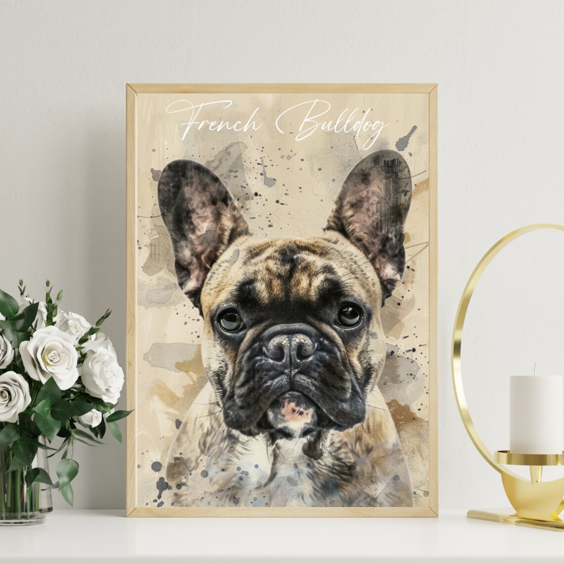 French Bulldog Watercolour Pet Portrait Art Print - Image 3