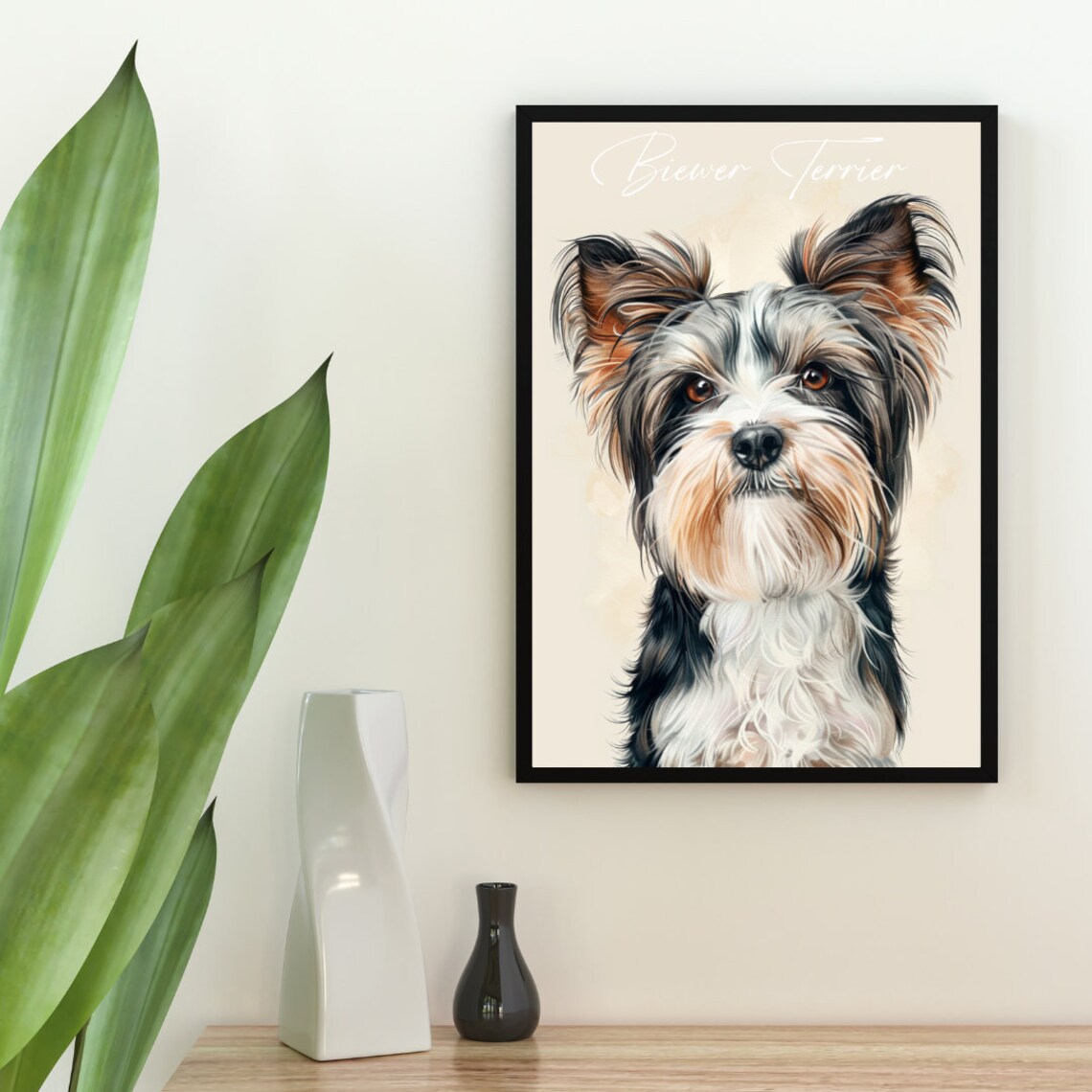 Biewer Terrier Watercolor Art Print, Pet Portrait - Image 2
