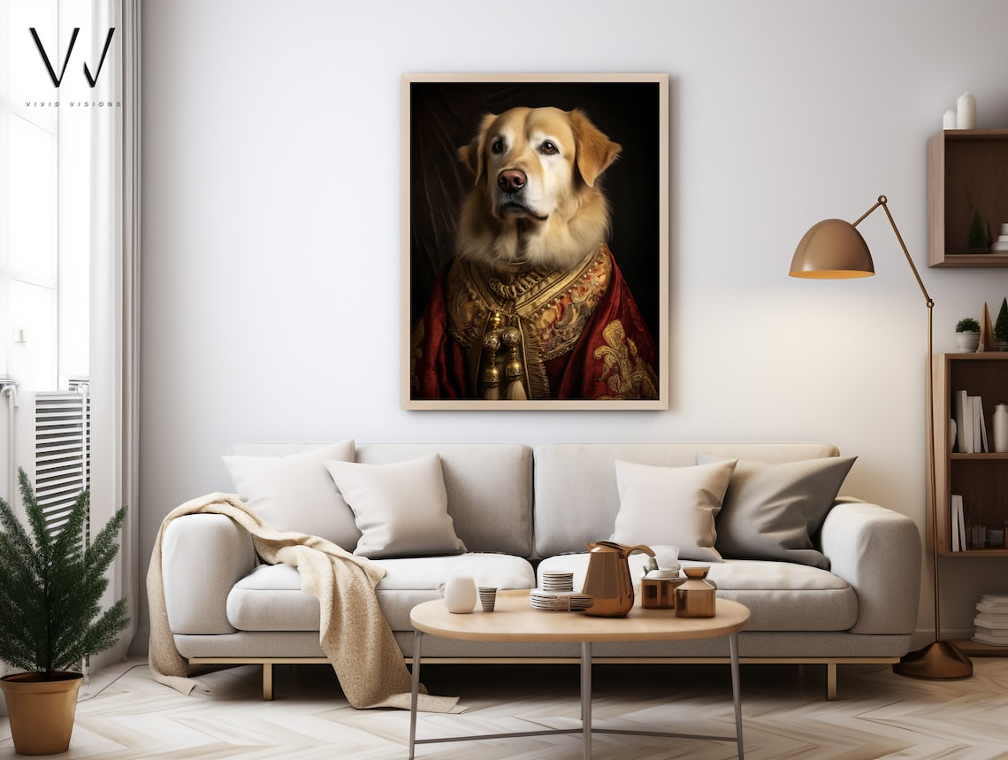 Victorian Dog Portrait Gothic Vintage Art Print - Image 3