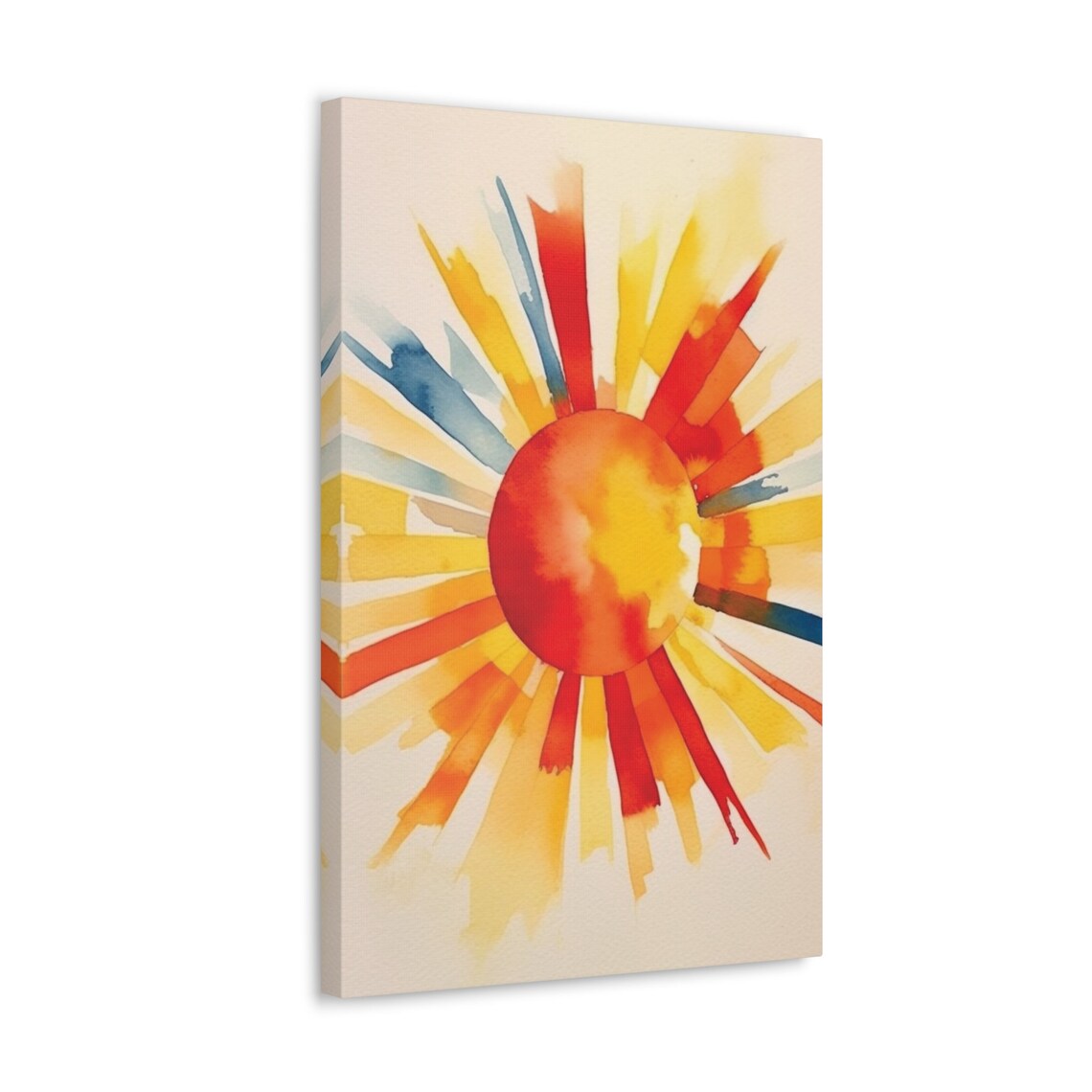 Radiant Sunburst Watercolor Abstract Sun Rising Energy Poster - Image 2