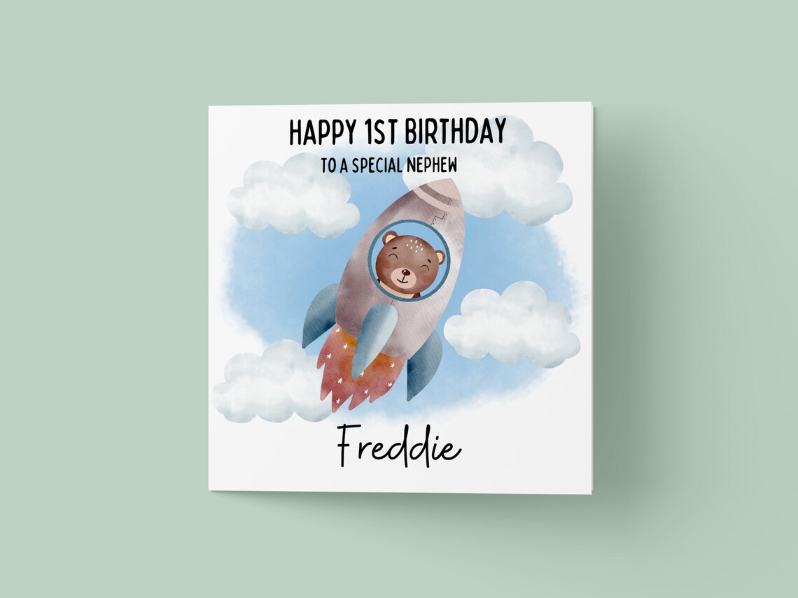 Space Birthday Card Personalized Birthday Poster