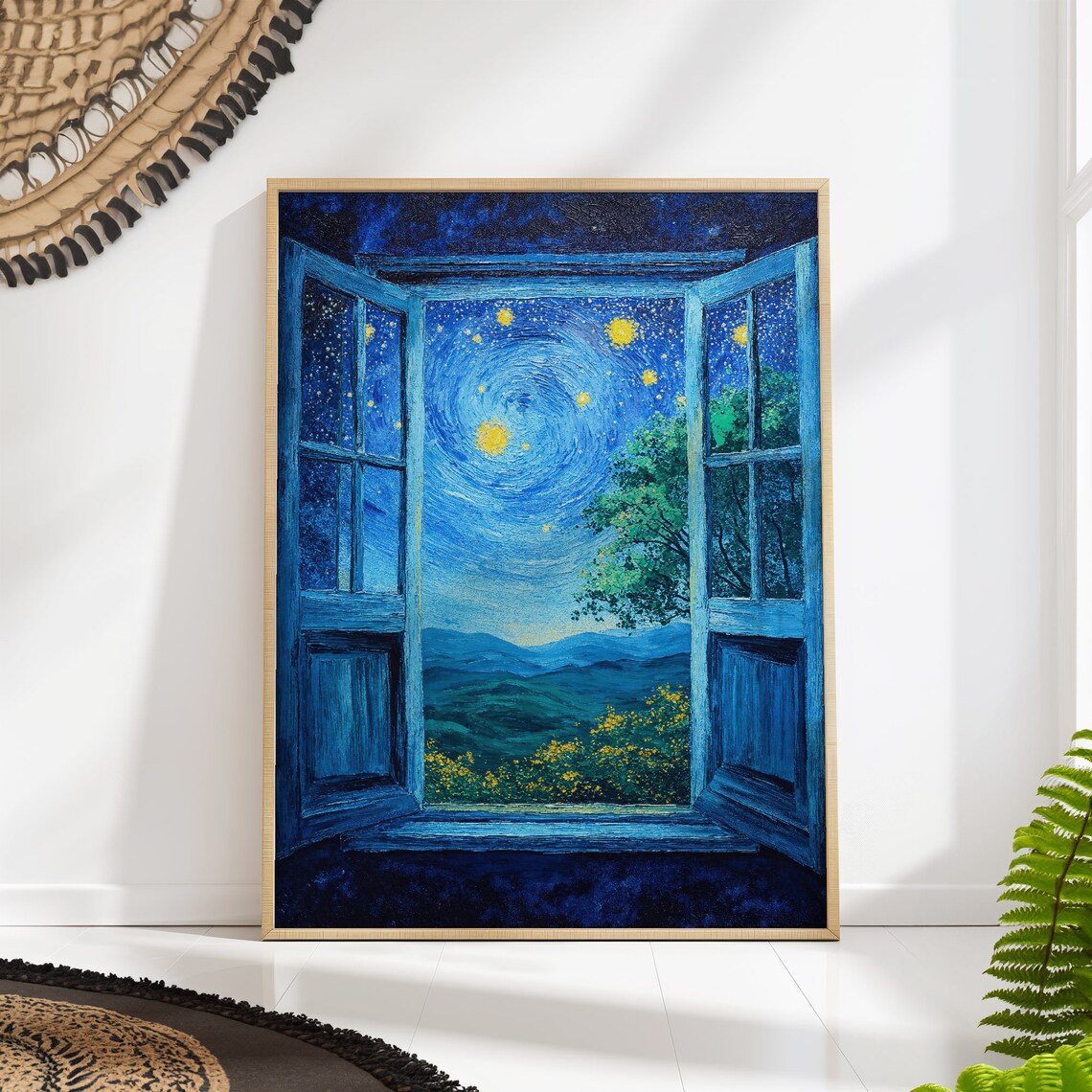 Van Gogh Inspired Starry Night Window Art