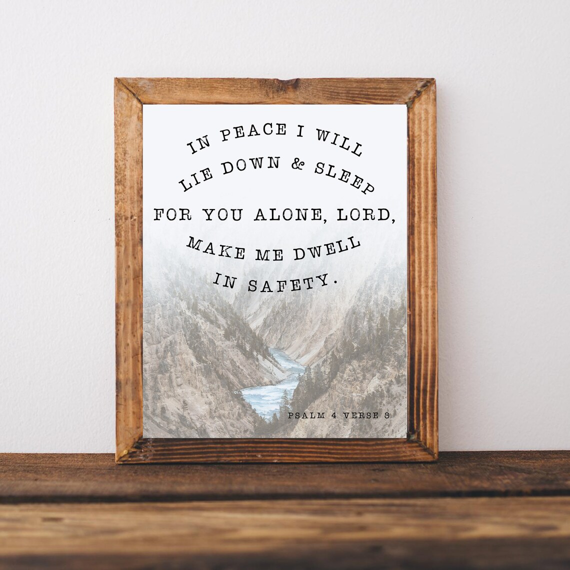In Peace I Will Lie Down and Sleep Psalm 4 8 Mountain Valley Poster