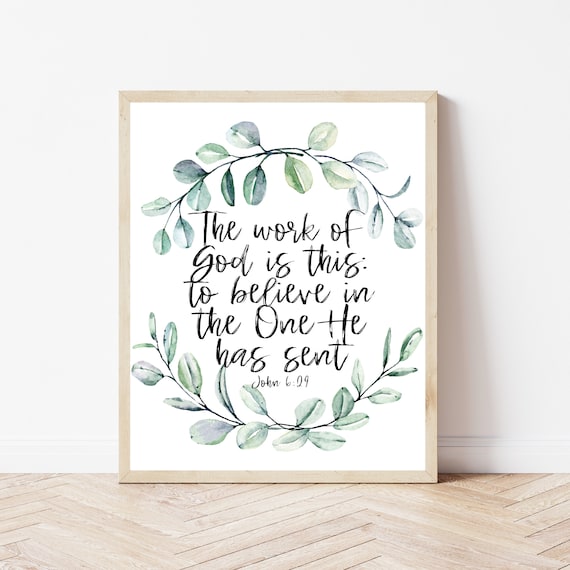 Bible Verse Wall Art Christian Prints Sign Quotes Print Poster Decor