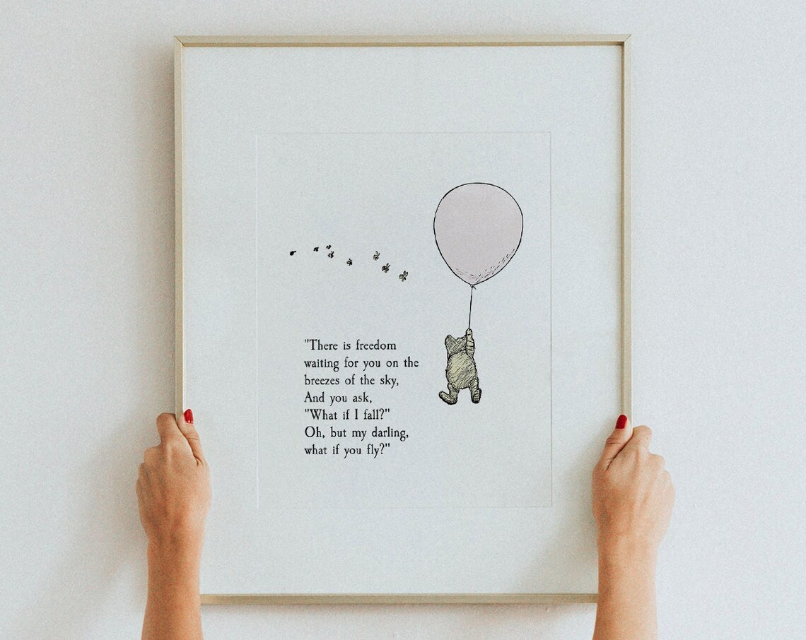 What If I Fall Winnie The Pooh Poem Art Print - Image 2