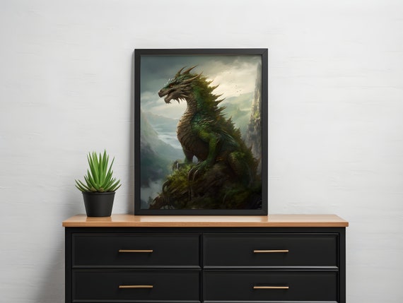 Magical Dragon Wall Art Fantasy Decor Poster Print