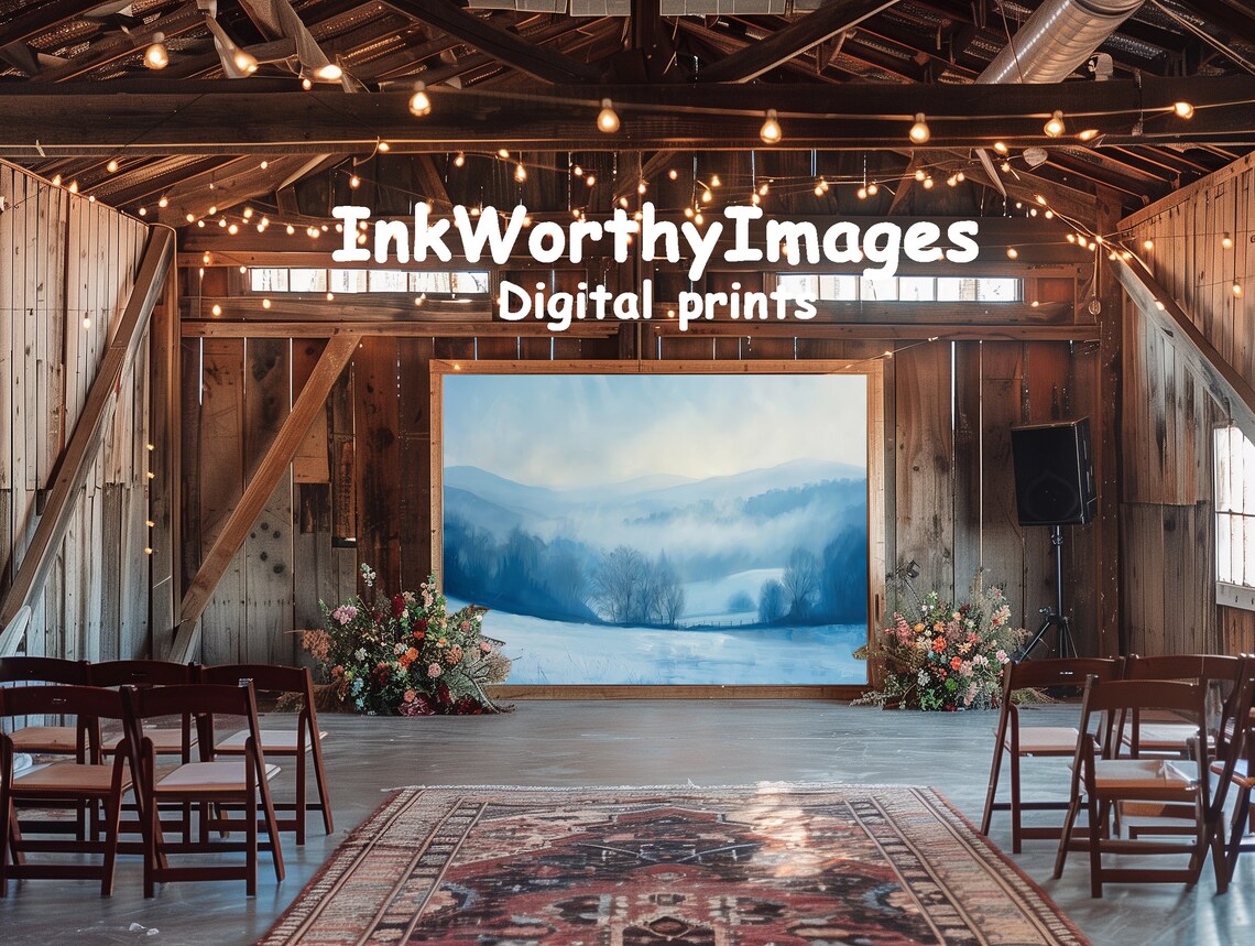 Winter Morning Landscape Painting, Serene Snowy Valley - Image 6