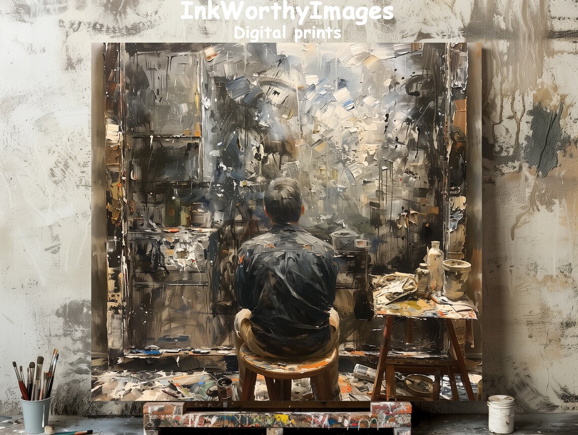 Artist In Studio, Inspirational Abstract Art Scene