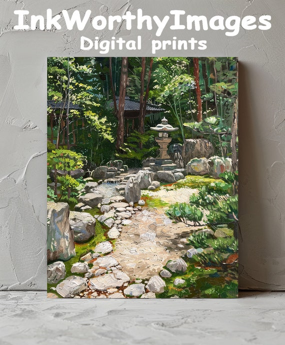 Tranquil Japanese Garden, Zen Scenic Landscape