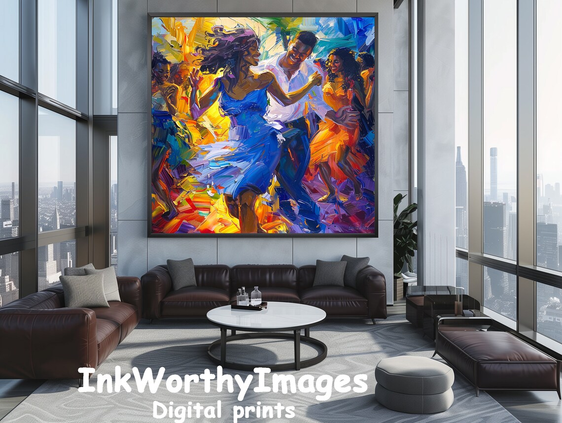 Salsa Dancing Celebration, Joyful Party Scene Art Print - Image 5
