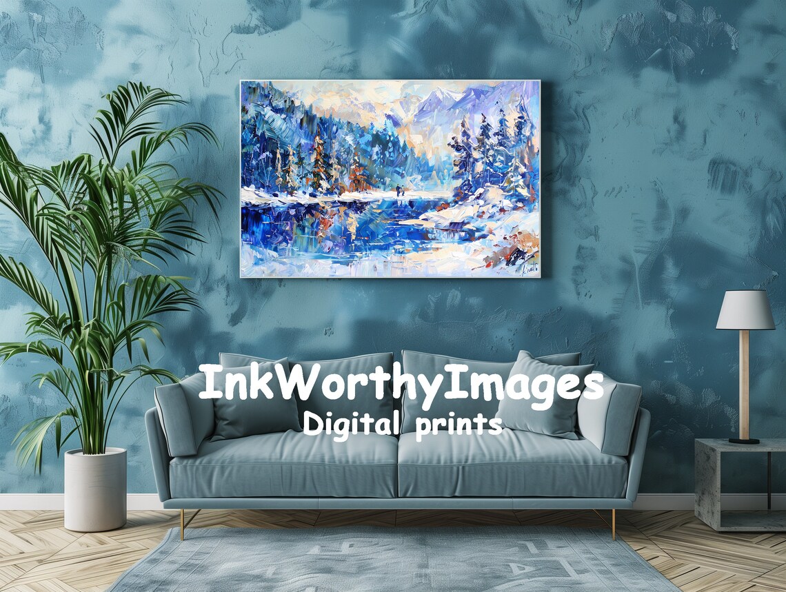 Abstract Winter Wonderland Snowy Forest Landscape - Image 2