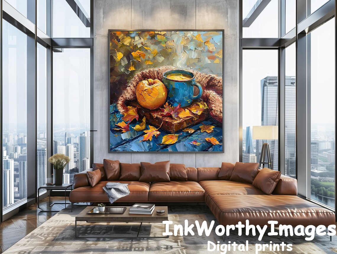 Cozy Autumn Still Life, Warm Fall Seasonal Decor - Image 3