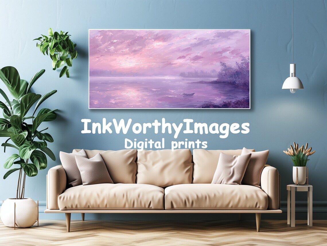 Peaceful Boat Seascape, Pastel Landscape Art Print - Image 5