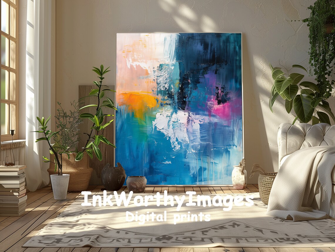 Abstract Expressionism, Dynamic Brushstroke Art Print - Image 3