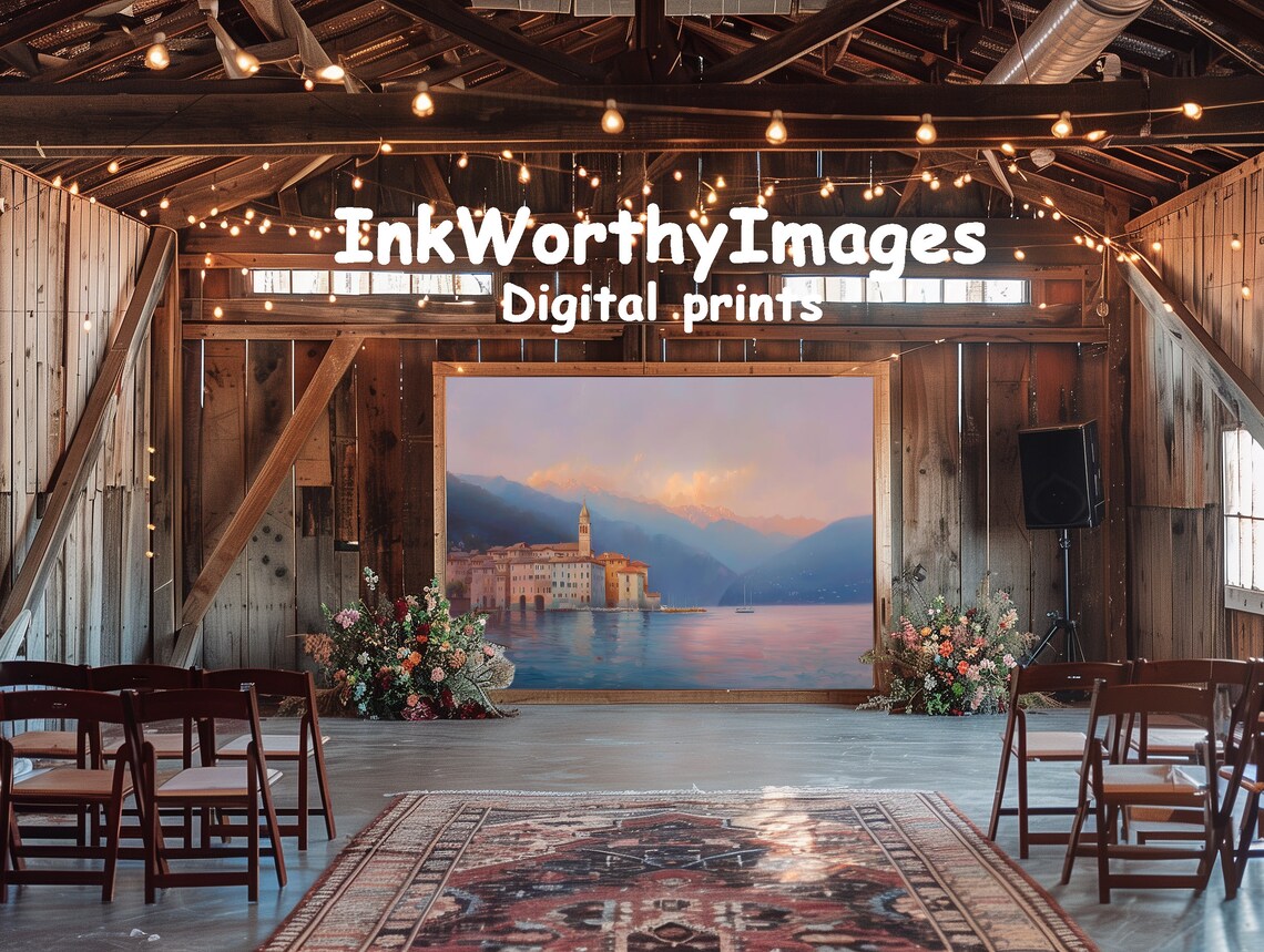 Tranquil Coastal Village at Sunset, Mediterranean Landscape - Image 6