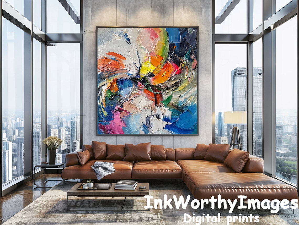 Vibrant Abstract Color Splash, Modern Decor - Image 4