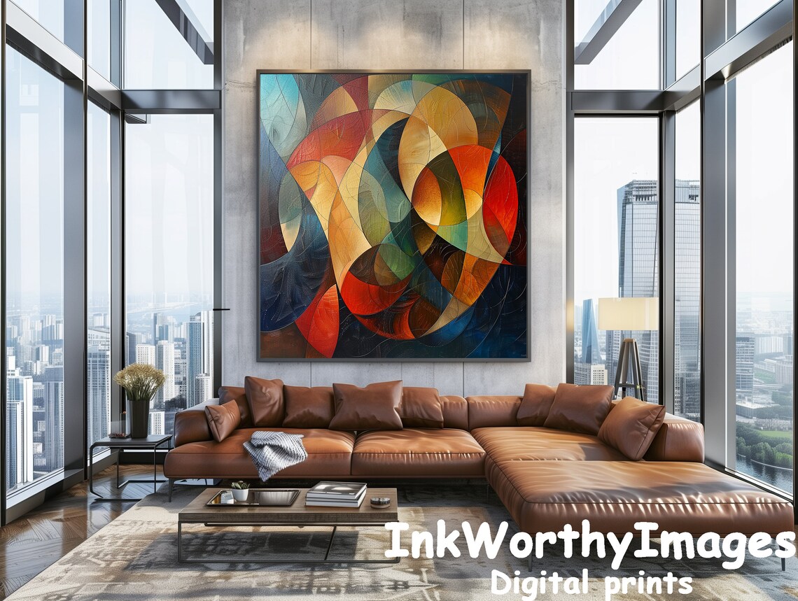 Geometric Abstraction, Modern Abstract Artwork - Image 5