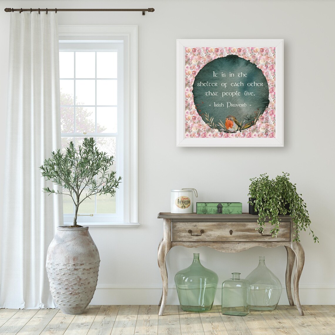 Irish Proverb Art Print, Shelter of Each Other - Image 2
