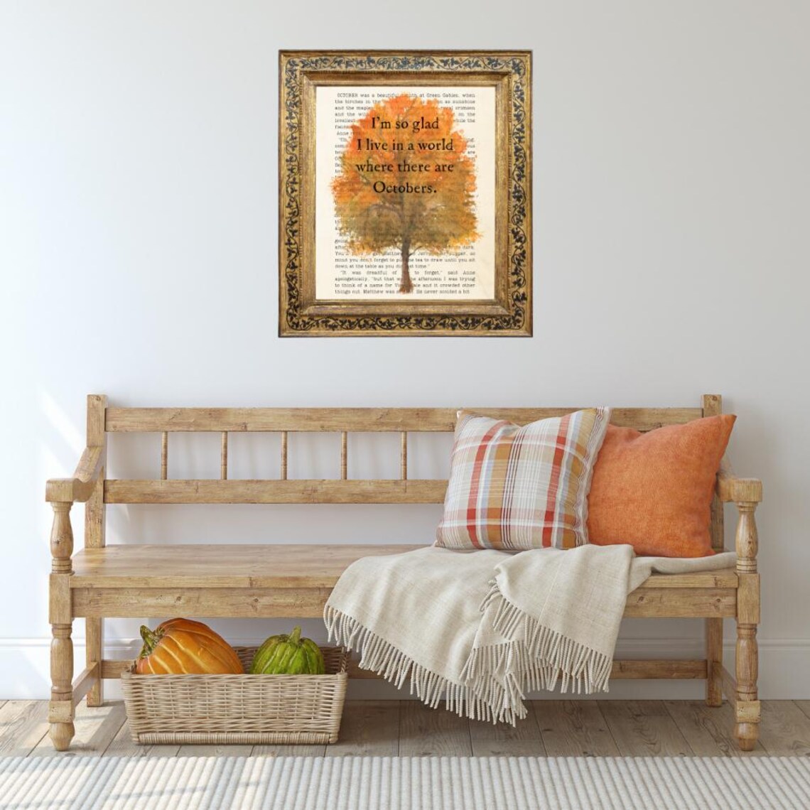 Anne Of Green Gables October Quote Autumn Watercolor Art Print - Image 2