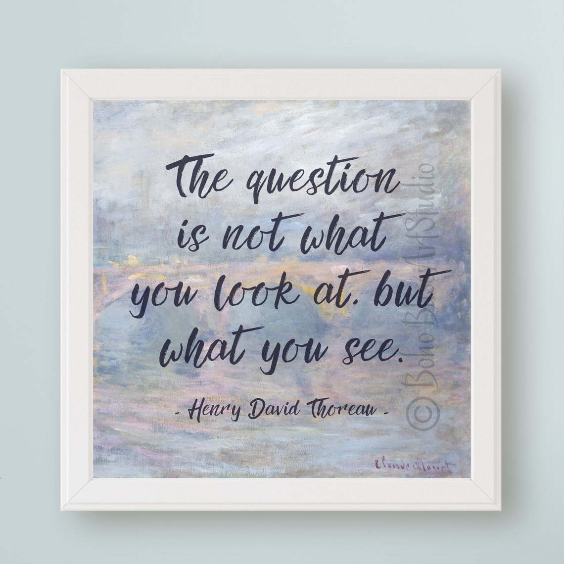 Thoreau What You See Impressionist Watercolor Quote Art Print