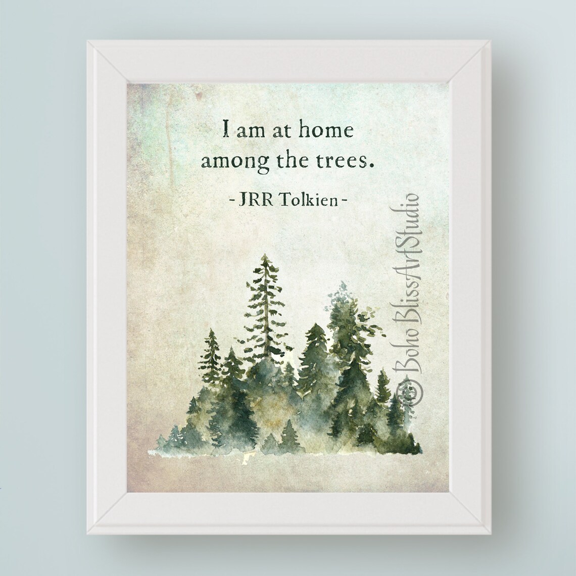 J. R. R. Tolkien Quote Art Print, Trees & Forest