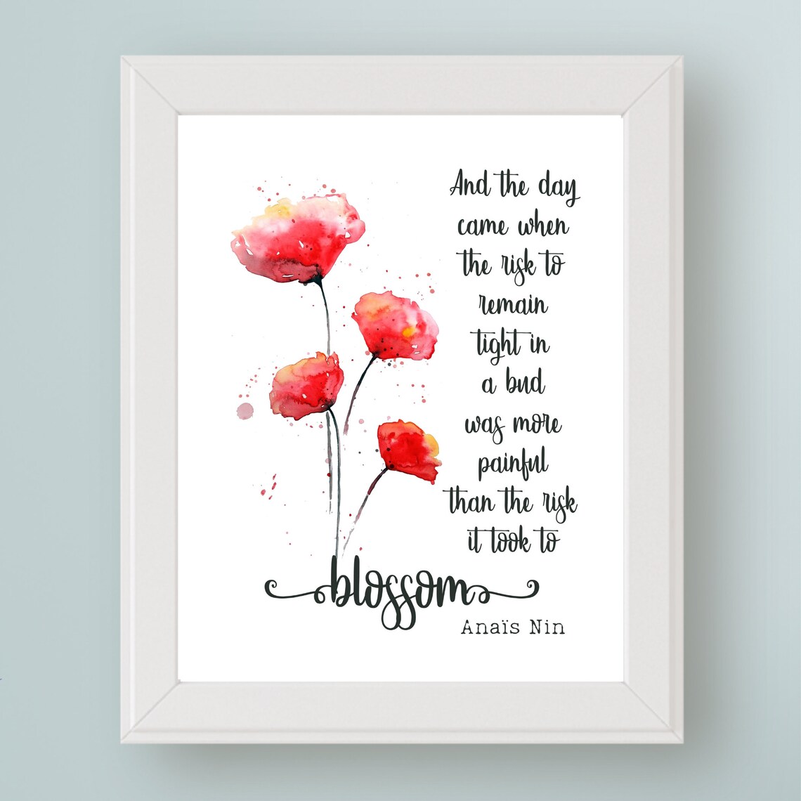 Anaïs Nin Quote, Inspirational Typography Art Print