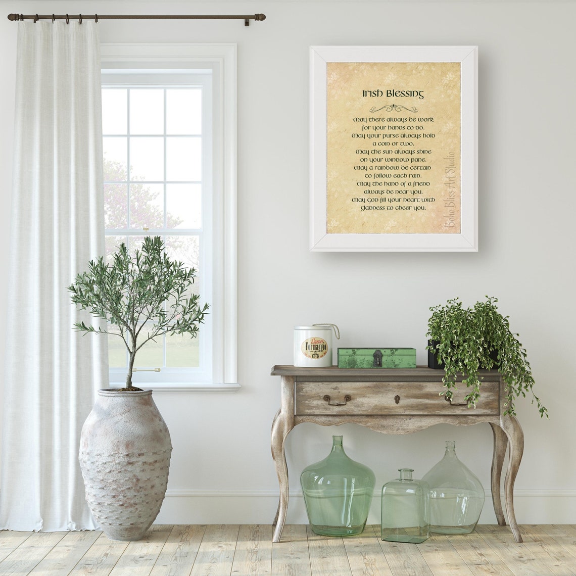 Irish Blessing May There Always Be Work For Your Hands Vintage Print - Image 2