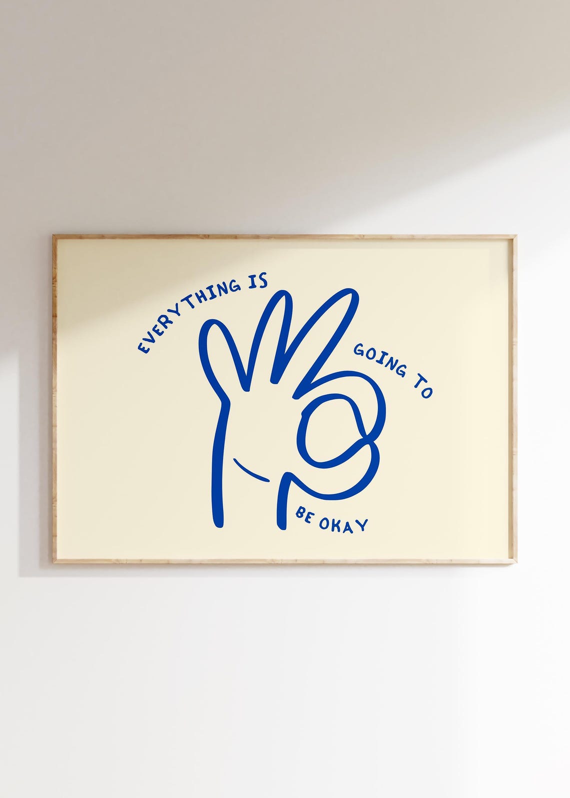 Positive Affirmation Wall Art Everything Is Going To Be Ok Motivational Decor Modern Minimalist Uplifting Gift