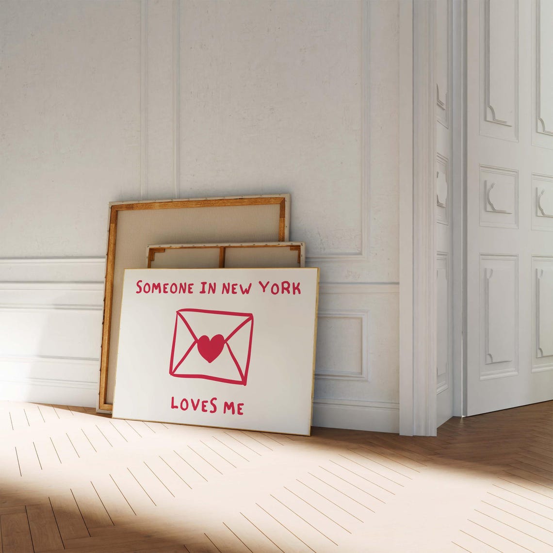 Someone In New York Loves Me Love Letter Heart Envelope Poster - Image 2