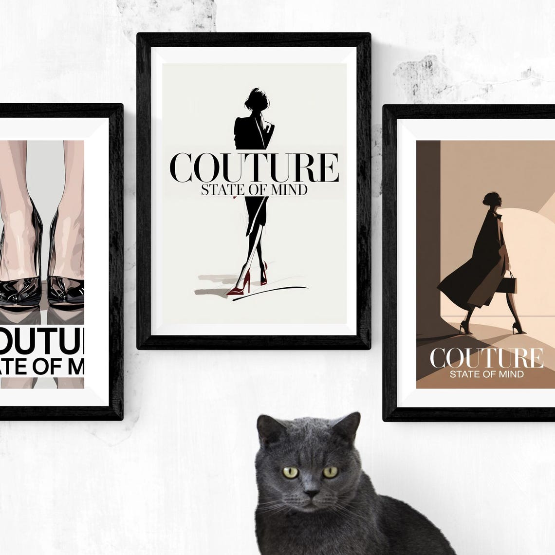 Couture State Of Mind Fashion Prints Minimalist Style Posters Set 3