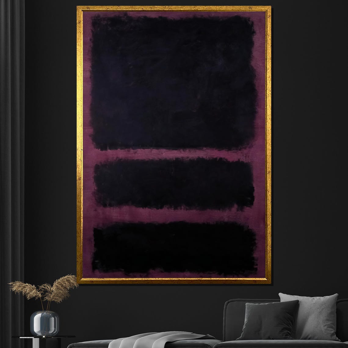 Mark Rothko Black Purple Moody Color Field Abstract Art Print