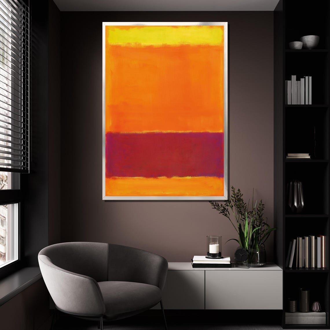 Mark Rothko Sunlit Orange Red Yellow Vibrant Color Field Art Print - Image 4
