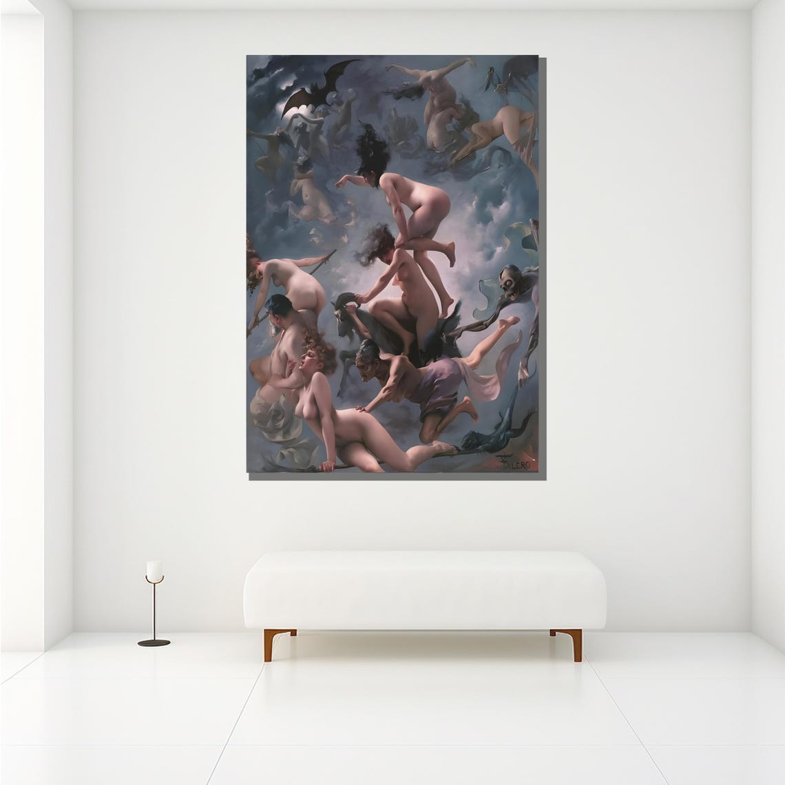 Luis Ricardo Falero Witches Sabbath Flying Witches Night Sky Poster - Image 2