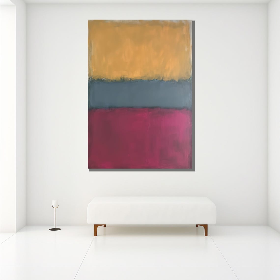 Mark Rothko Yellow Blue Pink Trio Color Field Abstract Print - Image 2