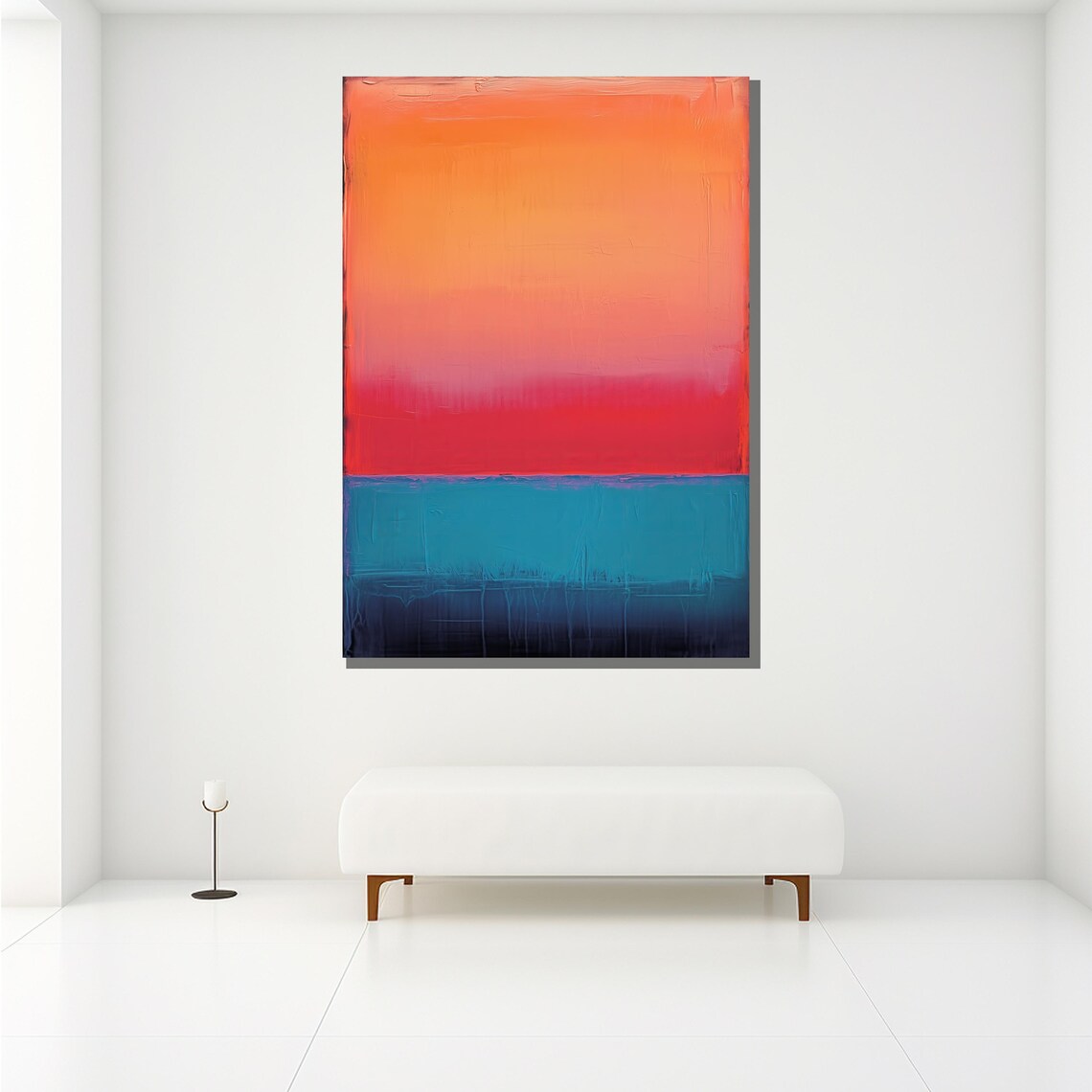 Mark Rothko Orange Red And Blue Abstract Art - Image 2