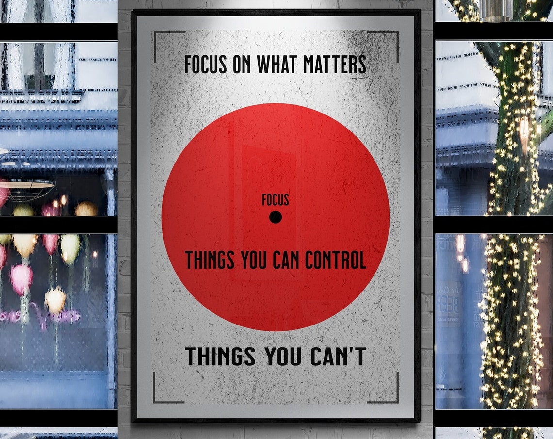 Focus on What Matters Control Circle Stoic Mindset Quote Poster