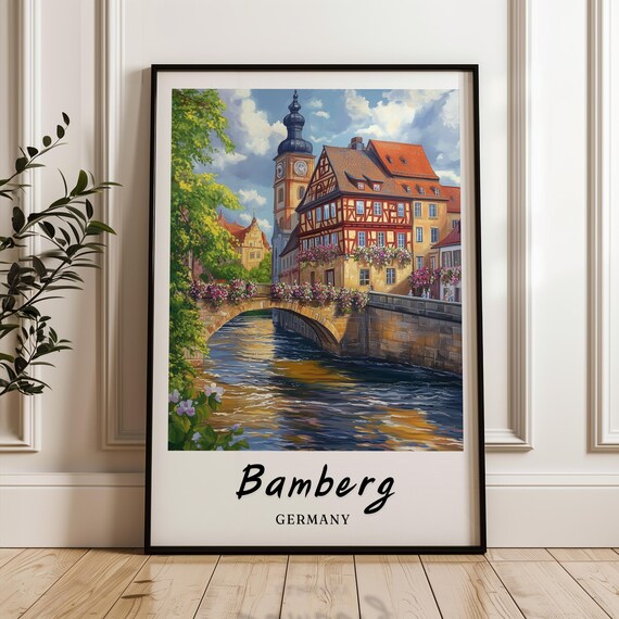 Bamberg Germany Wall Art Prints Travel Poster Print Instant Wall Art Print Gift Minimalist Birthday Gifts