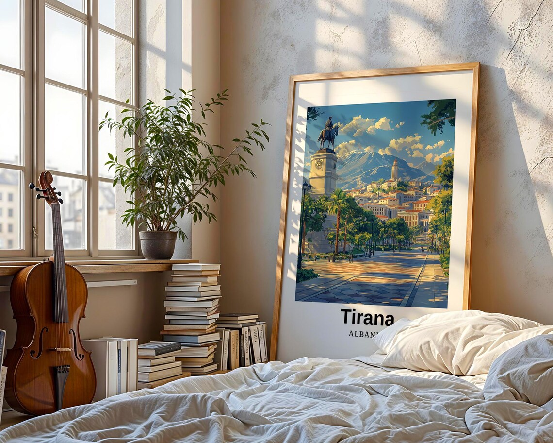 Tirana Travel Poster, Albania Wedding Gift - Image 3