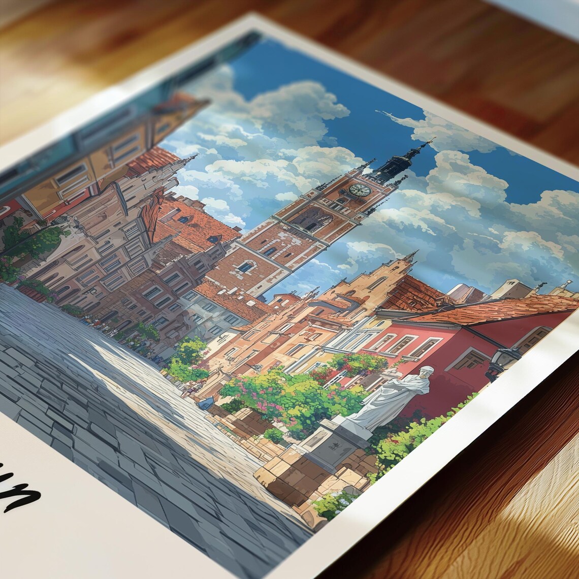 Torun Travel Poster, Poland Wedding Gift - Image 2