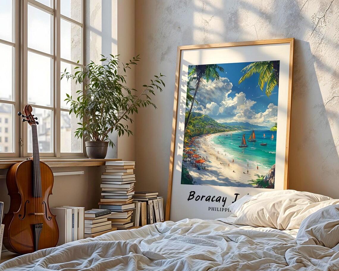 Taal Volcano Philippines Travel Poster, Minimalist - Image 3
