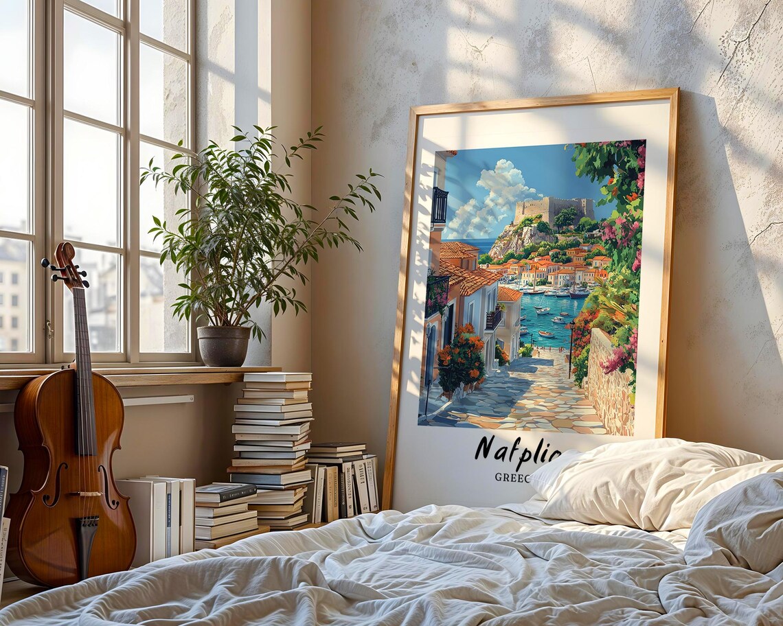 Nafplio Greece Travel Poster, Minimalist Europe - Image 3