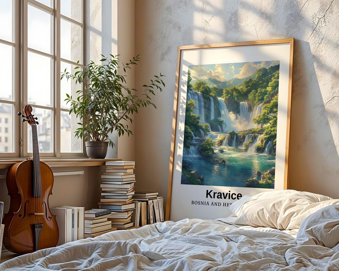Kravice Waterfalls Bosnia and Herzegovina Forest Cascades Poster - Image 3
