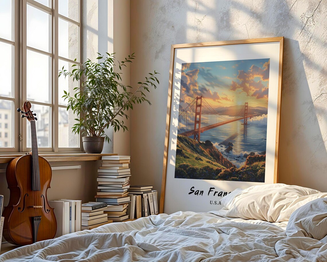 San Francisco USA Travel Poster, Minimalist - Image 3