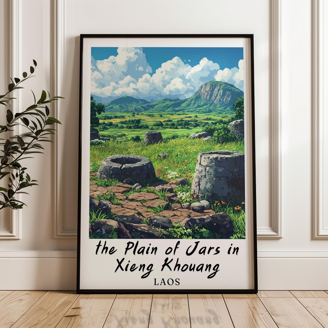 The Plain Of Jars In Xieng Khouang, Laos Travel Poster