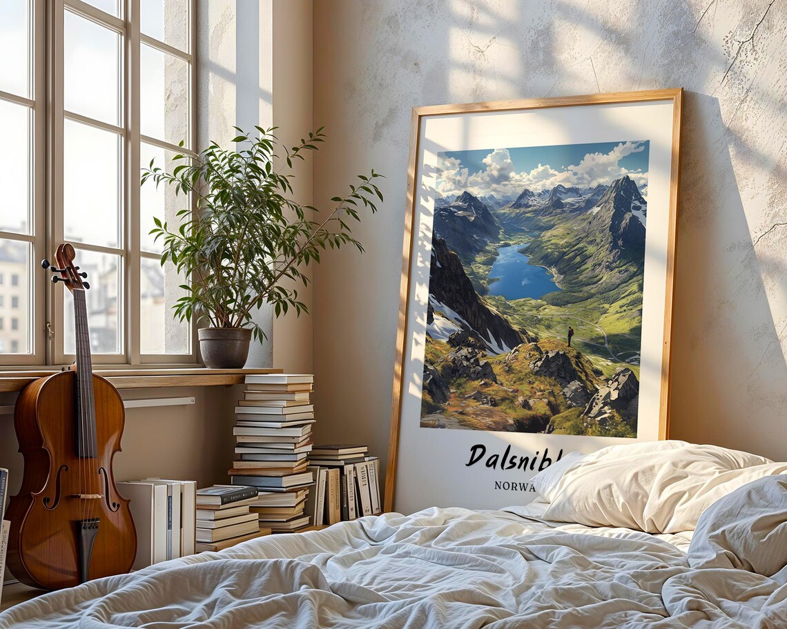 Dalsnibba Norway Travel Poster, Minimalist Gift - Image 3