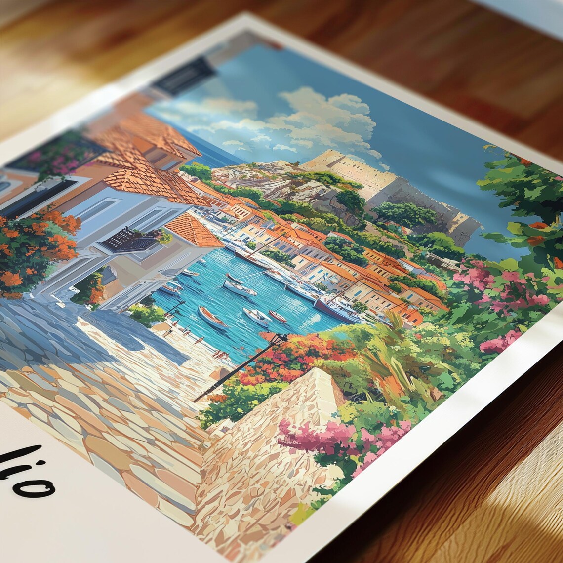 Nafplio Greece Travel Poster, Minimalist Europe - Image 2