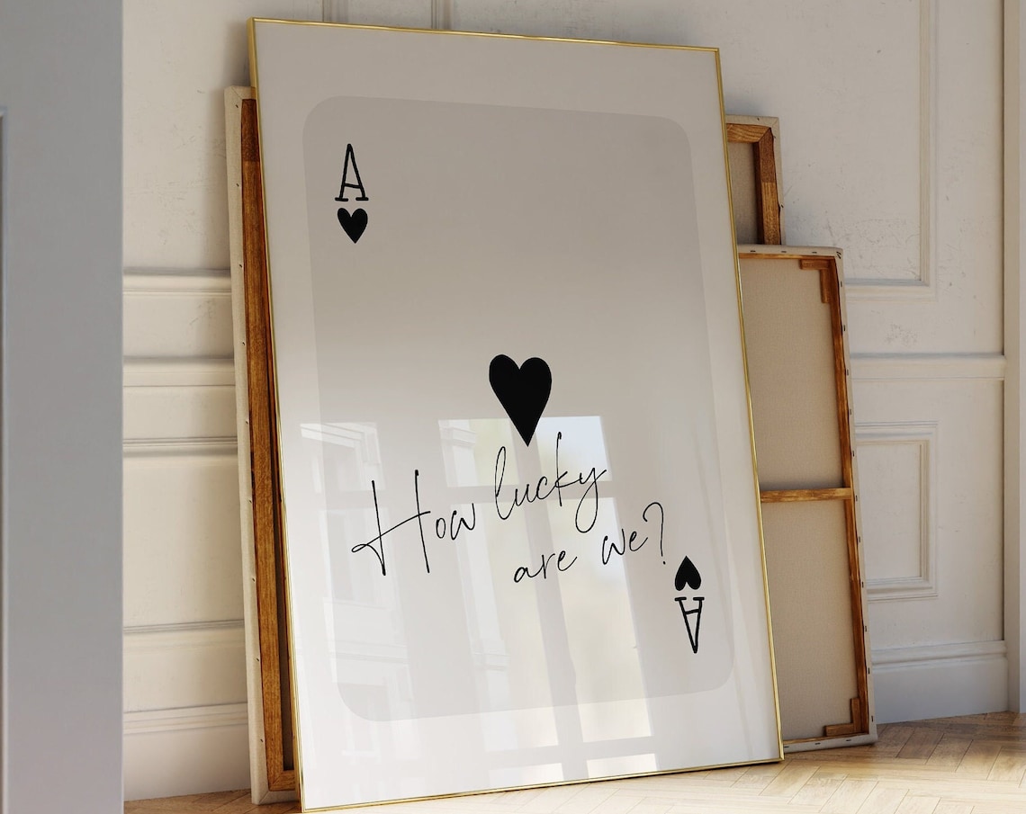 Ace Of Hearts Aesthetic Playing Card Art Print
