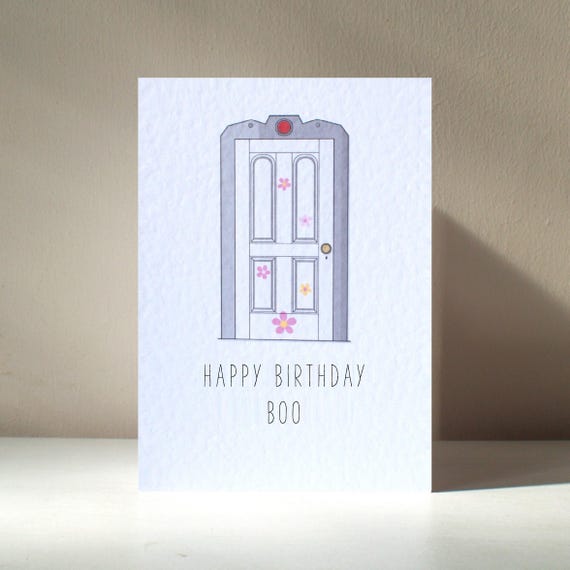 Boo Door Flowers, Personalised Cute Pun Art Print