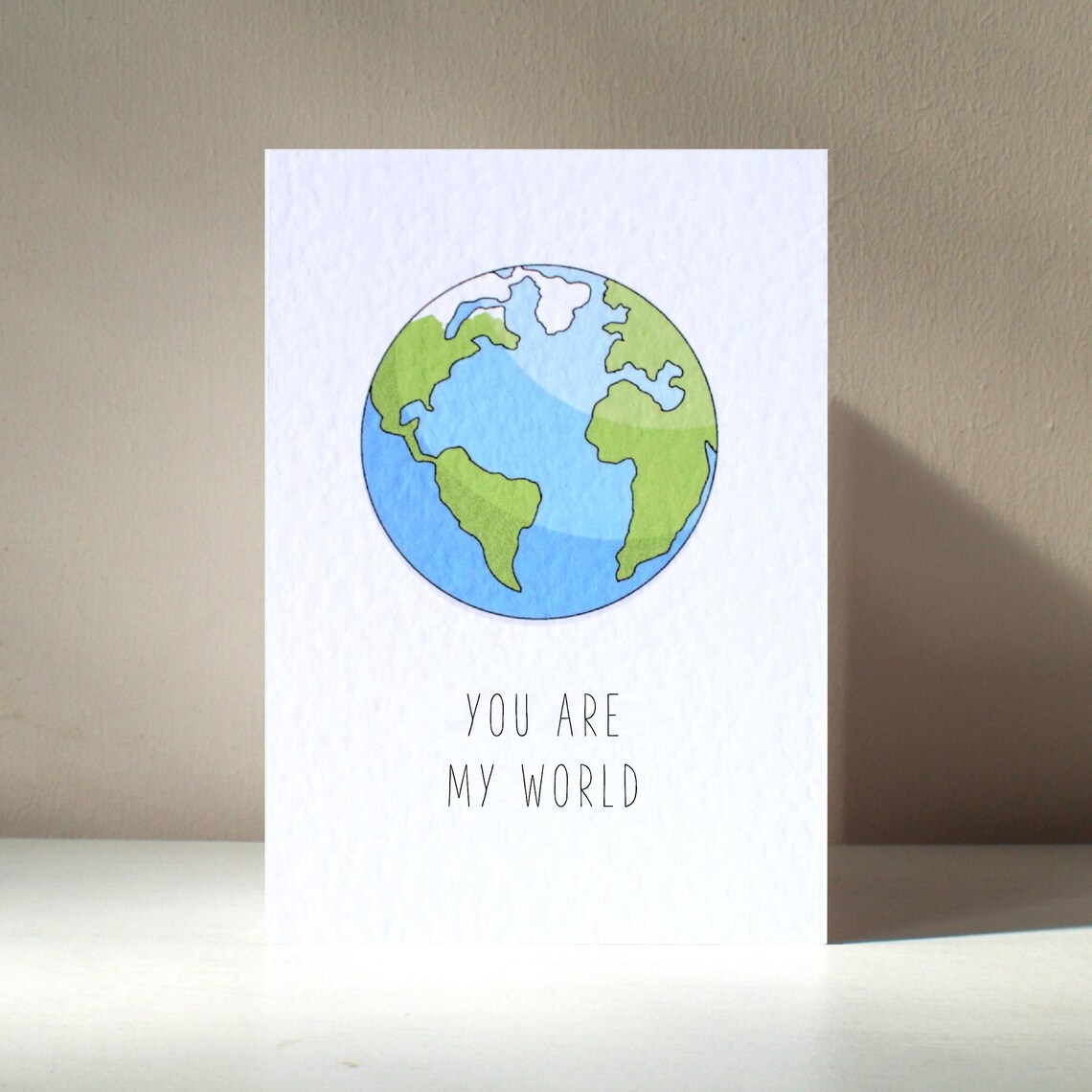 You Are My World Personalised Earth Globe Art Print