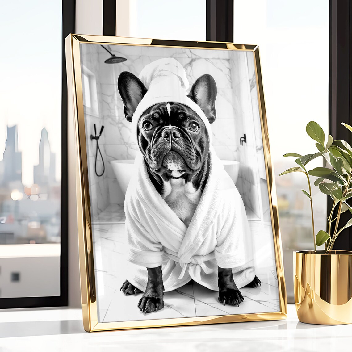 French Bulldog Toilet Print, Funny Bathroom Decor - Image 5